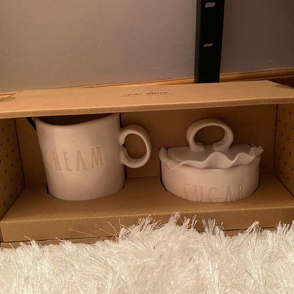 Rae Dunn SUGAR AND CREAM Set